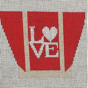 click here to view larger image of Tote Bag - Love (hand painted canvases)