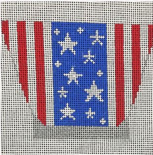 click here to view larger image of Tote Bag - American Flag (hand painted canvases)