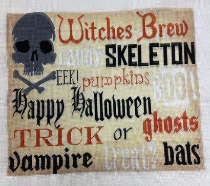 click here to view larger image of Spooky Words (hand painted canvases)