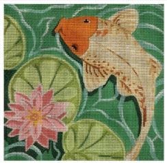click here to view larger image of White Koi (hand painted canvases)
