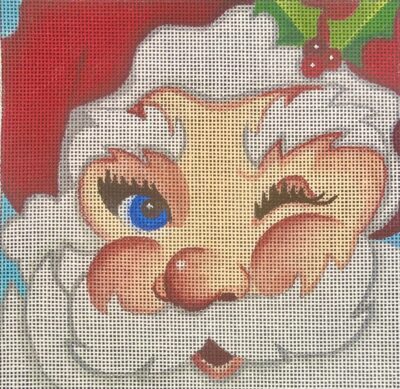 click here to view larger image of Winking Santa Pillow (hand painted canvases)