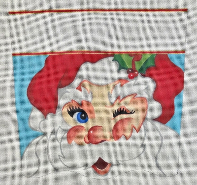 click here to view larger image of Winking Santa Cuff (hand painted canvases)