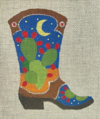 click here to view larger image of Cowboy Boot Cactus (hand painted canvases)