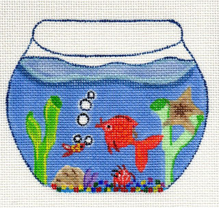 click here to view larger image of Fishie Bowl (hand painted canvases)
