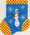 click here to view larger image of Floaty Snowman Munchkin Sock (hand painted canvases)