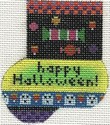 click here to view larger image of Happy Halloween Munchkin Sock (hand painted canvases)