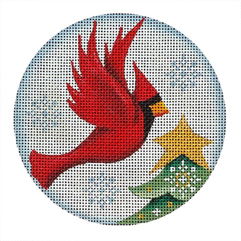 click here to view larger image of Christmas Cardinal (hand painted canvases)