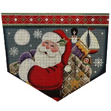 click here to view larger image of Santas Bag Stocking Cuff 18M (hand painted canvases)