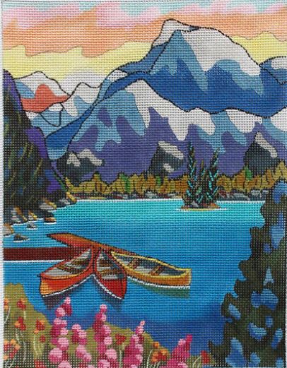 click here to view larger image of Mountain Tranquility (hand painted canvases)