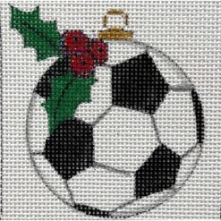 click here to view larger image of Soccer Ball w/Holly (hand painted canvases)