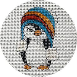 click here to view larger image of Penguin in Hat (hand painted canvases)