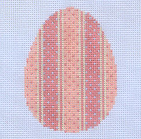 click here to view larger image of Eggs - Peach Stripes (hand painted canvases)