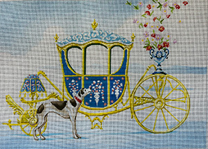 click here to view larger image of Blue Carriage, The (hand painted canvases)
