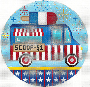 click here to view larger image of Food Truck - Red White and Scoop (hand painted canvases)