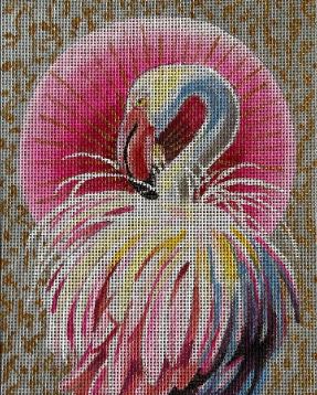 click here to view larger image of Tuttle Bag Insert - Flamingo (hand painted canvases)