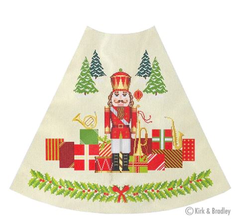 click here to view larger image of Red Nutcracker Tree Skirt Panel (printed canvas)
