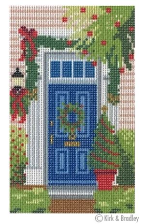 click here to view larger image of Historic Holiday Blue Door (printed canvas)