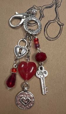 click here to view larger image of Scissor Jewels - Heart and Key (accessories)