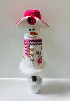 click here to view larger image of Mrs Snowman Tree (hand painted canvases)