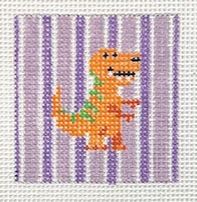 click here to view larger image of Orange Dinosaur Miniature (hand painted canvases)