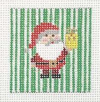 click here to view larger image of Santa w/Present Miniature (hand painted canvases)