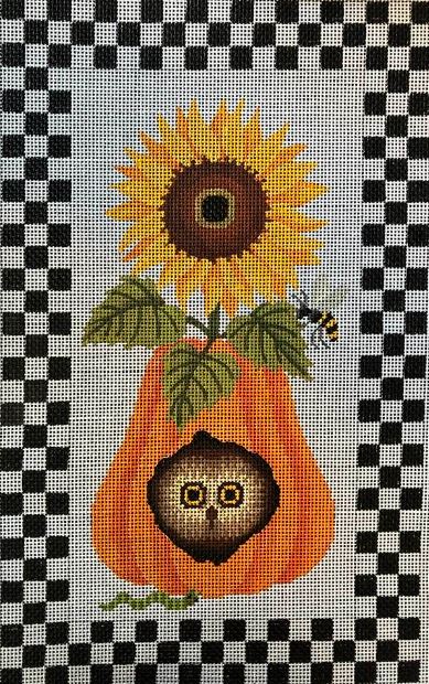 click here to view larger image of Pumpkin/Owl/Sunflower (hand painted canvases)