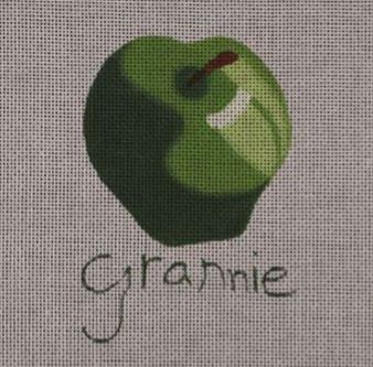 click here to view larger image of Grannie Apple (hand painted canvases)