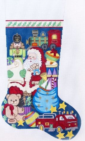 click here to view larger image of 23 inch Christmas Stocking - 7314 (hand painted canvases)