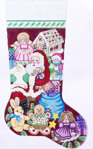 click here to view larger image of 23 inch Christmas Stocking - 7313 (hand painted canvases)