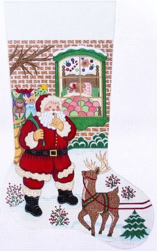 click here to view larger image of 23 inch Christmas Stocking - 7311 (hand painted canvases)