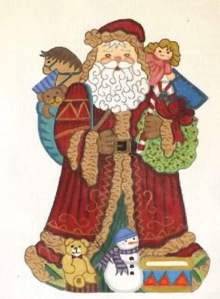 click here to view larger image of Standing Santa - SCS-12 (hand painted canvases)