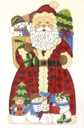 click here to view larger image of Standing Santa - SCS-11 (hand painted canvases)