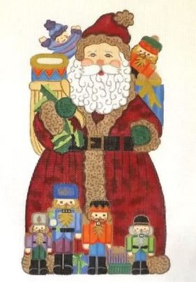 click here to view larger image of Standing Santa - SCS-10 (hand painted canvases)