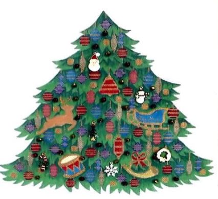 click here to view larger image of Christmas Tree - TR-6 (hand painted canvases)