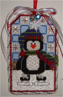 click here to view larger image of Skating Penguin/Boy (hand painted canvases)