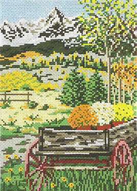click here to view larger image of Mountain View Wagon (Washington) (hand painted canvases)