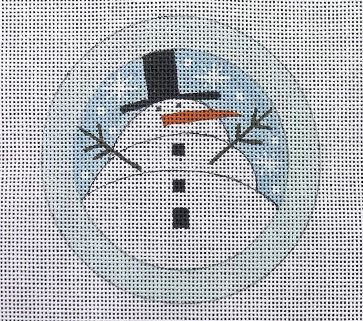 click here to view larger image of Small Button Snowman (hand painted canvases)