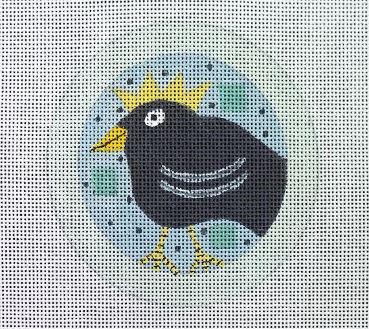 click here to view larger image of Small Button Crow (hand painted canvases)