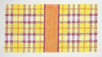 click here to view larger image of Yellow Plaid (hand painted canvases)