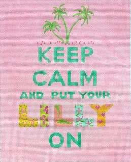 click here to view larger image of Keep Calm… Lilly (Block Letters) (hand painted canvases 2)