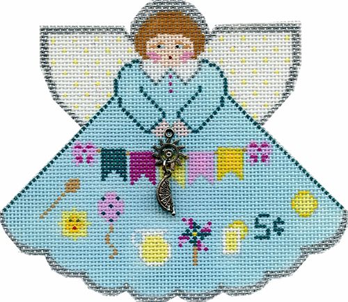click here to view larger image of Lemonade Stand Angel w/charm (hand painted canvases)