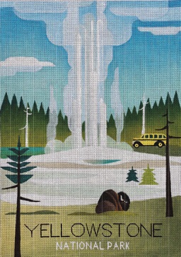 click here to view larger image of Yellowstone (hand painted canvases)