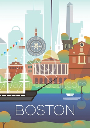 click here to view larger image of Boston (hand painted canvases)
