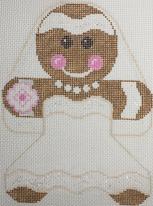 click here to view larger image of Mini Gingerbread Bride (hand painted canvases)