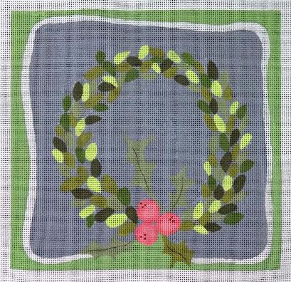 click here to view larger image of Wreath (hand painted canvases)
