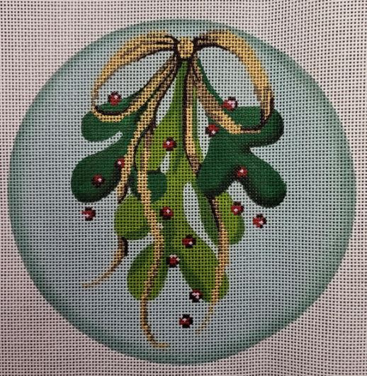 click here to view larger image of Large Round Mistletoe (hand painted canvases)