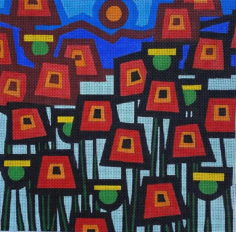 click here to view larger image of Poppy Field (hand painted canvases)