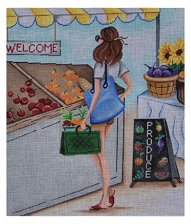 click here to view larger image of Farmers Market (hand painted canvases)