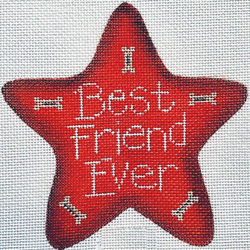 click here to view larger image of Best Friend Ever Star/Dog Bones (hand painted canvases)