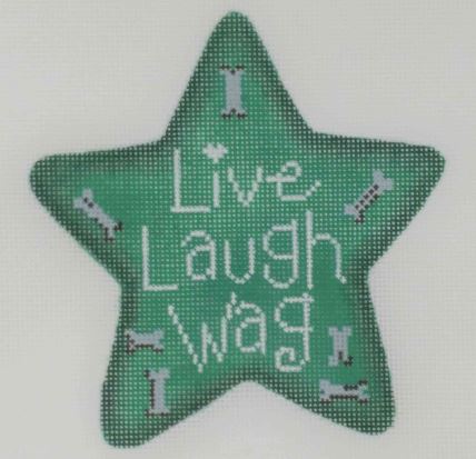 click here to view larger image of Live Laugh Wag/Dog Bones (hand painted canvases)